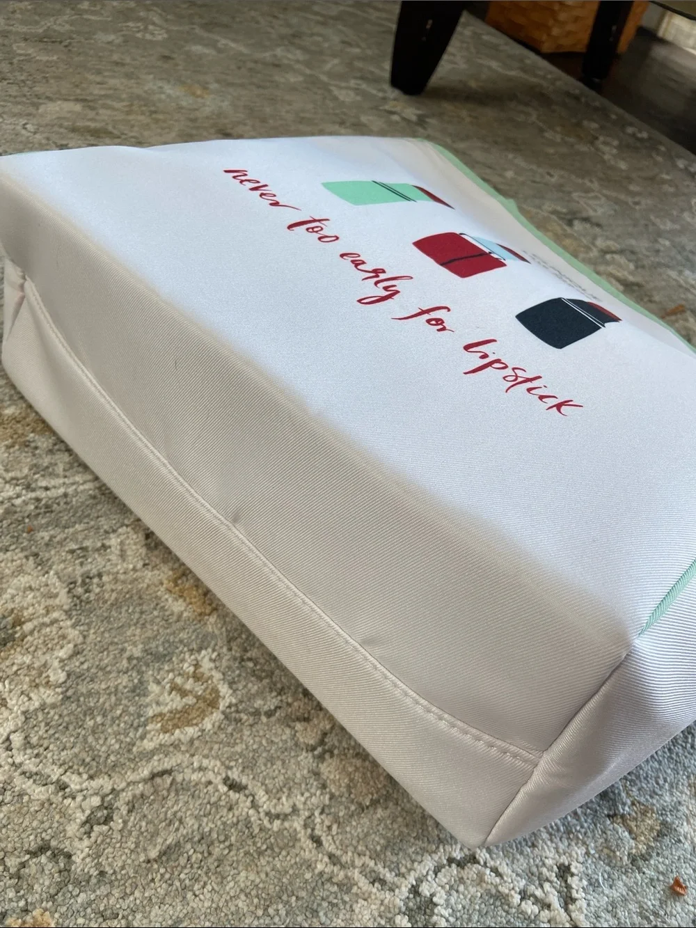 Clinique & Kate Spade Collaboration Mint Lipstick Tote Bag